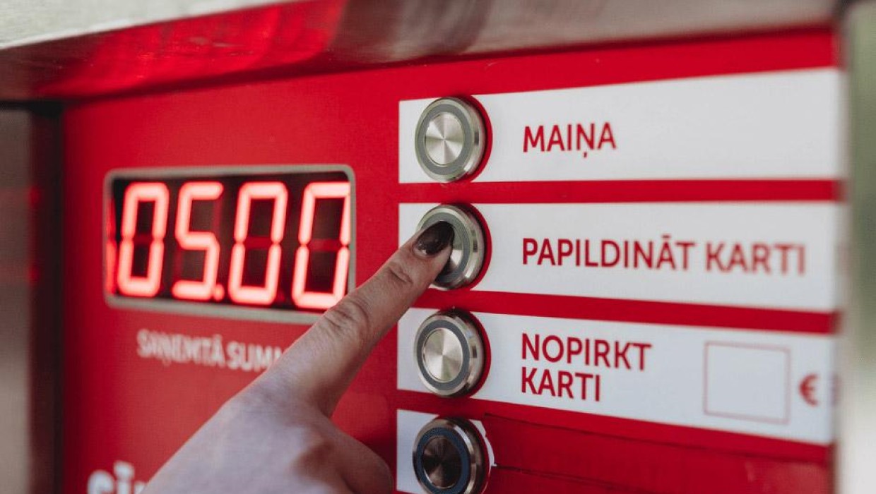 PUTO klientu kartes papildināšanas automāts.